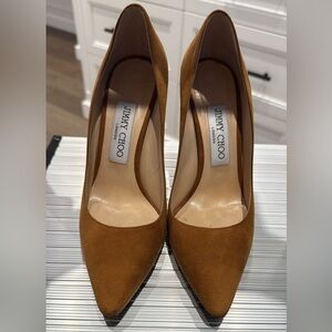 Jimmy Choo Tan Suede Heels